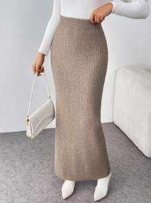GORGLITTER Gonna attillata da donna con elastico in vita