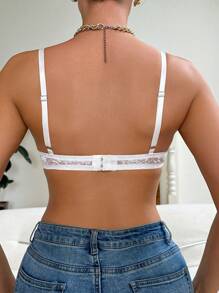 Ladies' Lace Wireless Sexy Bra, 1pc Sexy Lingerie - White - View 2