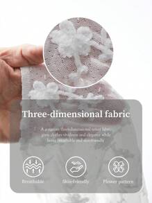 Ontre Autumn Fashion Elegant Lace 3D Floral Women Blouse Floral Top  Baggy Shirts Basic Tops