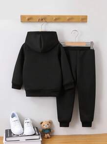 Cartoon Print Hoodie en Broek Casual Trainingspak voor Jong Meisje