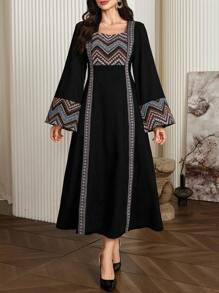 Al Najma 女士土耳其长裙和阿拉伯传统长袍，朴素优雅的 A 字形长袍和 Jalabiya，适合晚会/婚礼嘉宾/周年纪念