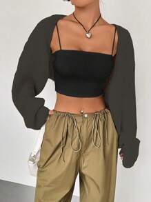 Flirla Women's Solid Color Long Sleeve Cardigan, Casual For Fall/Winter