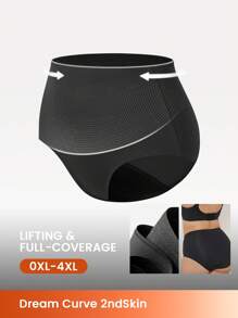 LUVLETTE Plus Dream Curve 2ndSkin Shapewear Tummy Control High-Rise No-Show Shorts,Women Underwear