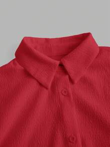 SHEIN LUNE 3pcs/Set Women's Autumn Long Sleeve Shirt, Camisole, And Skinny Leggings Outfit Red Clothes Christmas