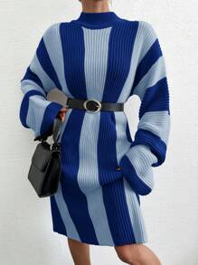 EURMUSE Robe Pull Pour Femmes - Bleu azur - Voir 5