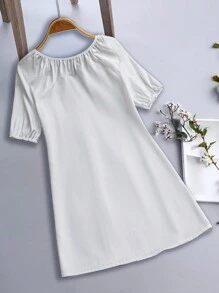 Chiquease Women's Button Front Tie Collar Short Sleeve Blouse, Summer