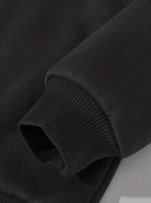 Tween Boy Cartoon Character Printed Long Sleeve Sweatshirt, Fall/Winter - Black - View 4