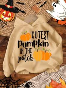 SHEIN Áo nỉ chui đầu dệt kim mềm mại cho bé trai mùa thu - Màu Khaki - Xem 1