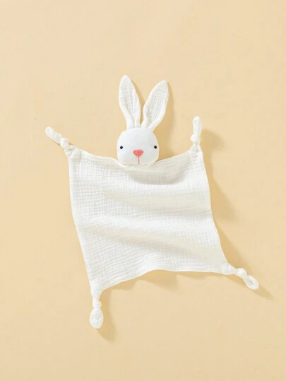 2pcs/Set Newborn Baby Rabbit Design 100% Cotton Muslin Squares, Multifunctional Drool Bibs
