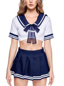 ROMWE J-Fashion COSplay School Student Uniform Role-Play Outfit - Multicolor - View 4