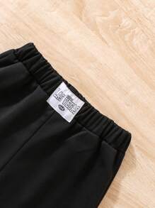 SHEIN 2 件套年轻女孩字母印花休闲运动裤 - 彩色 - 查看 7