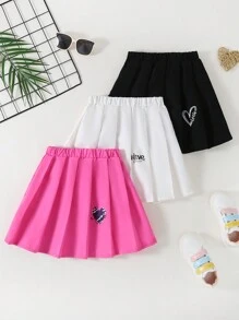 SHEIN 3件套少女优雅百褶裙套装