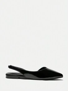 CUCCOO BIZCHIC Fashionable Black Pointed Toe Flat Shoes For Casual, Date, Party, Holiday Spring Shoes Spring Break Easter