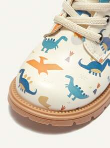Autumn/Winter Fashionable Versatile Cute Dinosaur Print Soft Sole Baby Boy  Boots - Multicolor - View 4