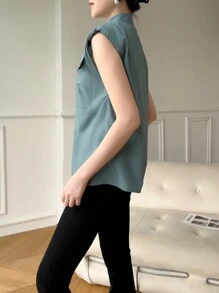 Seusyu Women Blouses - Dusty Blue - View 6