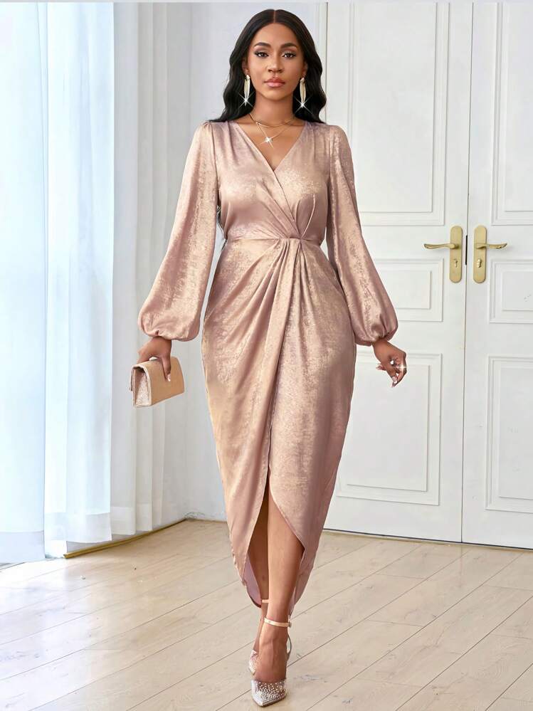 slim fit dress slacks Buy Glow & Gold cowl neck faux leather stretchable Aline dress
