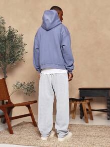 常规版型基本款优质重磅连帽衫（340 克/平方米） - 霧霾藍 - 查看 2