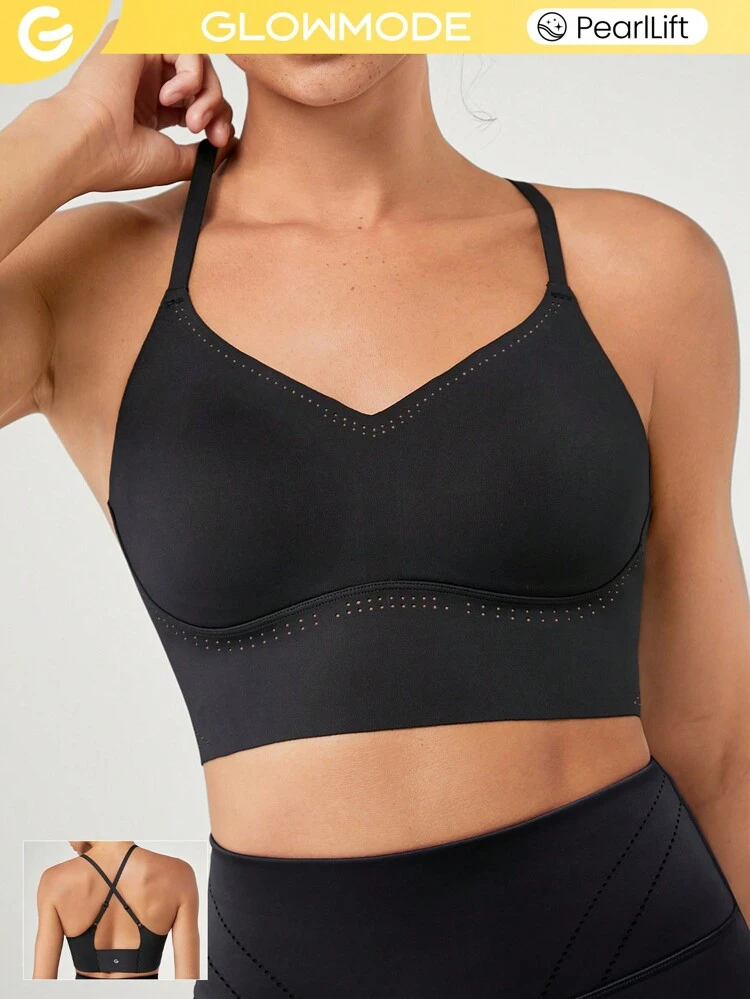 Pearlift Sweat-Wicking Laser Cut Sports Tank Top Daily Casual