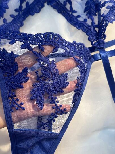 Esselle Verleidelijke Lingerie Set Women, In Blauw Going Out view 3