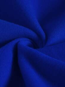 Manfinity EMRG Men's Casual Letter Print Loose Fit Hooded Sweatshirt For Fall/Winter - Blue - View 3