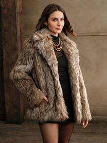 Anewsta Women's Fluffy Fluffy Jacket