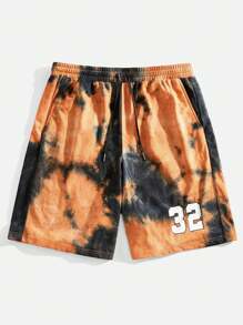 Manfinity NXTstreet Men's Tie Dye Loose Knit Short Sleeve T-Shirt Set - Orange - View 4