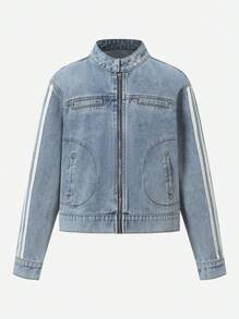 Tween 女孩美式复古休闲夹克