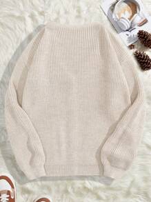 RueChic Men 2 Pockets Letter Pattern Regular Knitwear Cardigan - White - View 2