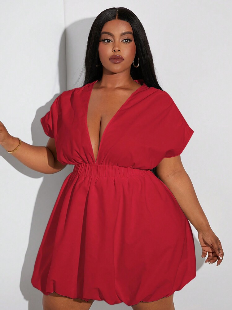 shein plus size cocktail dresses SHEIN BAE Plus Size Black V-Neck Mini Bodycon Dress  Sexy Party Dress For  Women, Fall Wedding Guest & Halloween Outfit