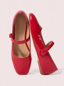 CUCCOO DOLLMOD 女士方头露跟平底凉鞋新年假期 - 紅色 - 查看 2