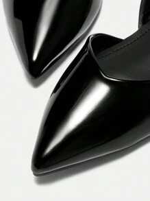 CUCCOO BIZCHIC Fashionable Black Pointed Toe Flat Shoes For Casual, Date, Party, Holiday Spring Shoes Spring Break Easter