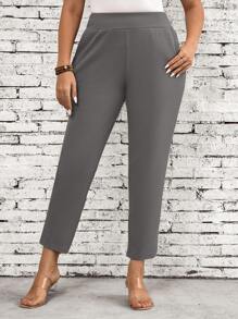 SHEIN LUNE Plus Size Women's Casual Commuter Pants