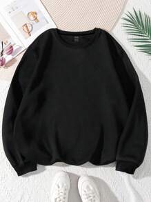 SHEIN LUNE Women's Dog&Dog Claw TALK TO THE PAW Graphic Sweatshirt