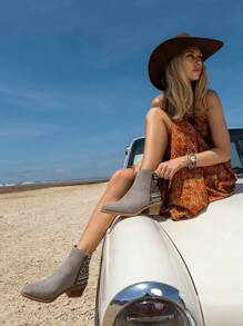 Styleloop Women's New Fashion Ankle Boots Fall - Grey - View 2