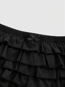 ROMWE Grunge Punk Y2K Glamour Leopard Print Ruched Layered Waist Mini Shorts