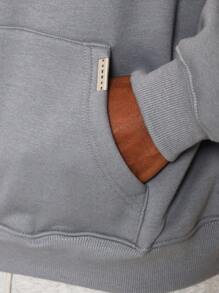 常规版型基本款优质重磅连帽衫（340 克/平方米） - 霧霾藍 - 查看 6