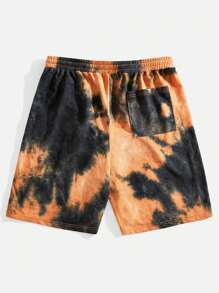 Manfinity NXTstreet Men's Tie Dye Loose Knit Short Sleeve T-Shirt Set - Orange - View 6