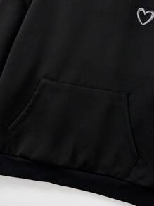 Tween Girls 2 件套加厚羊毛连帽衫和圆领套头衫，多种款式，温暖休闲，适合秋冬季