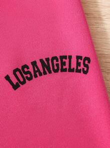 SHEIN 2 件套年轻女孩字母印花休闲运动裤 - 彩色 - 查看 8