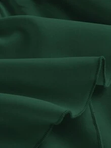 SHEIN MOD Falda de fiesta con volantes asimétricos, cordón de ajuste y multicapa para mujer de talla grande - Verde - Ver 4