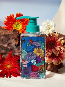 Frida Kahlo X SHEIN Portable Floral & Butterfly Print Pressure-Dispense Bottle, 450ml, Gift Set, Day