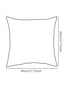 1pc Autumn Pillow Sham, Burnt Orange Pumpkin Themed Thanksgiving Fall Harvest Decorative Throw Halloween Pillow Cover, Outdoor Cushion Cover Without Insert, Double-Sided Print For Sofa, Bed Home Decor