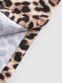 SHEIN MOD Mono estampado de leopardo retro lindo talla grande para mujer en verano - Multicolor - Ver 4