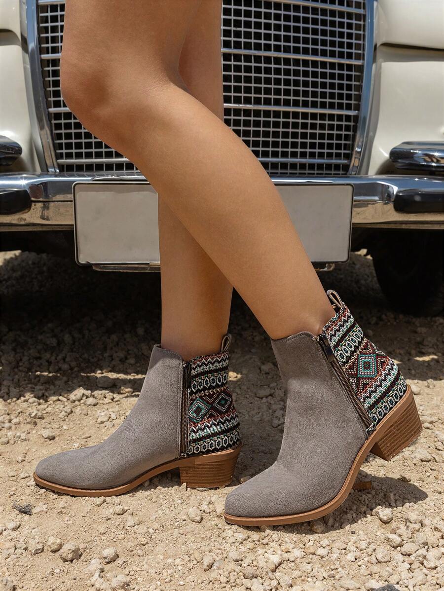 Styleloop Women's New Fashion Ankle Boots Fall - Grey - View 1