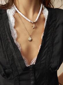 Bohemela Lace Patchwork Vacation Shirt For Women - Black - View 4