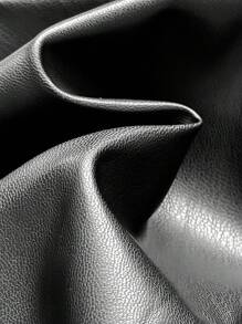 SHEIN Frenchy Plus Size Women's PU Vest Casual Blazer Jacket, New Autumn Minimalist Office Style, For Winter - Black - View 3