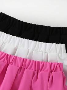 SHEIN 3件套少女优雅百褶裙套装