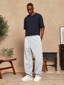 SUMWON Camiseta esencial de manga corta ajustada a la cintura - Azul Marino - Ver 1