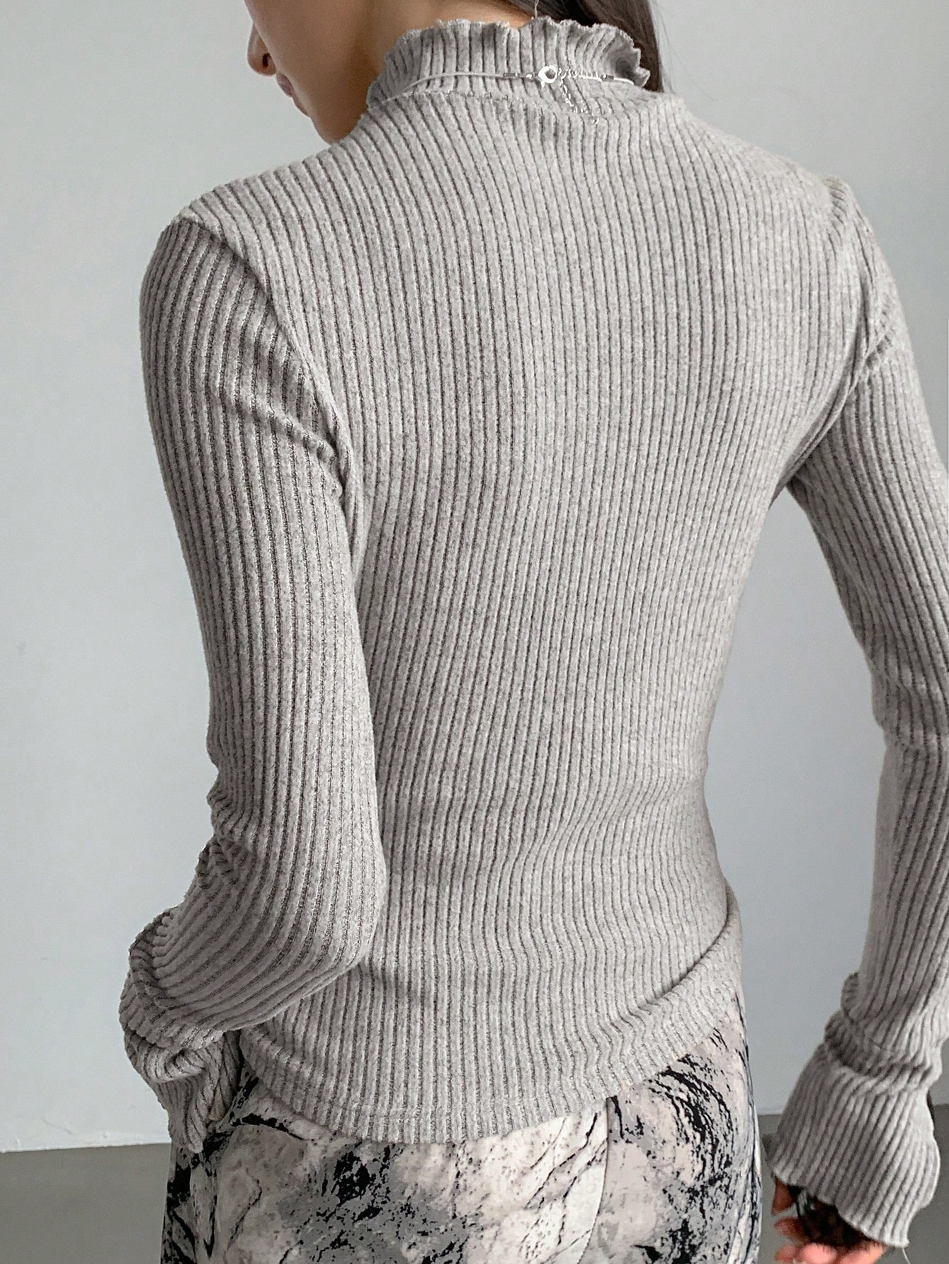 FRIFUL قميص تي شيرت للنساء بياقة عالية وأكمام طويل...