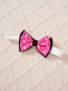 SHEIN Playful Pals 3pcs/Set Baby Girls Party Outfit, Includes Letter Print Long Sleeve Bodysuit, Tulle Skirt And Headband Clothes Set - Hot Pink - View 7